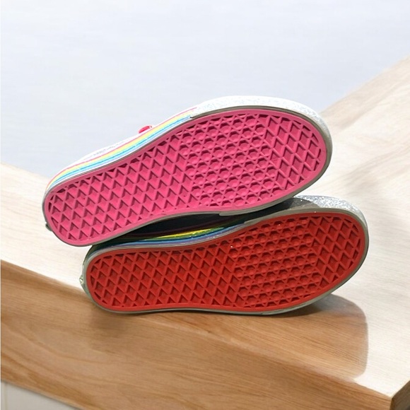 Vans Collaboration Smiles and Sprinkles Glitter Rainbow Shoes. - Picture 5 of 5